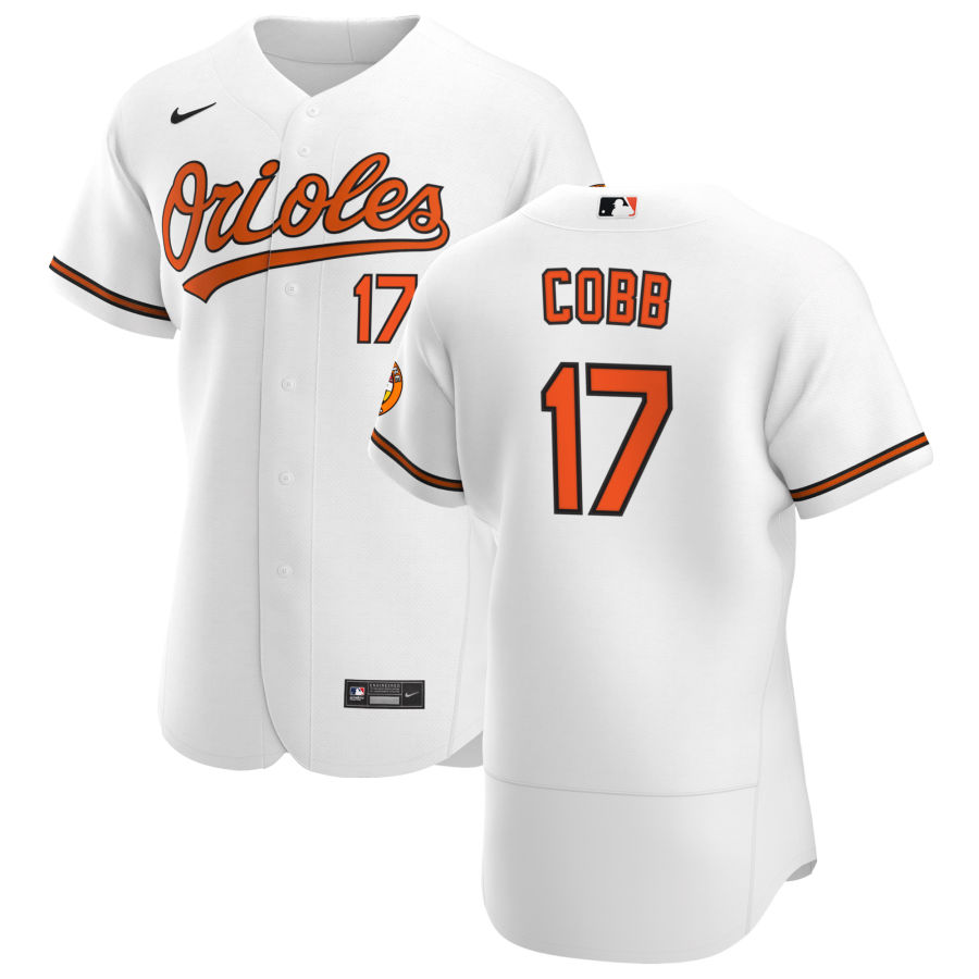 Baltimore Orioles #17 Alex Cobb Men Nike White Home 2020 Authentic Player MLB Jersey